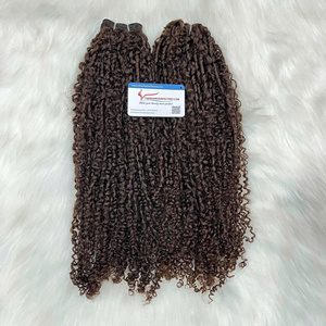 Extensions de cheveux en vrac, boucles pixie, double trame, cheveux vierges vietnamiens 100% humains - Product Image 1