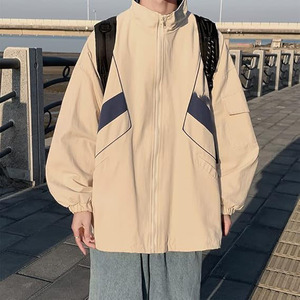 Chaquetas universitarias de moda Unisex de talla grande 2025, logotipo personalizado, lona lisa con cuello levantado, chaquetas en blanco al por mayor - Product Image 5