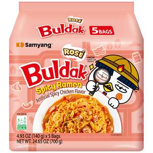 <b>Hot</b> Selling Samyang Buldak Ramen Rose Flavour Instant <b>Noodles</b> (140 gr) Now Available in Bulk Stock at Affordable Price - Product Image 1