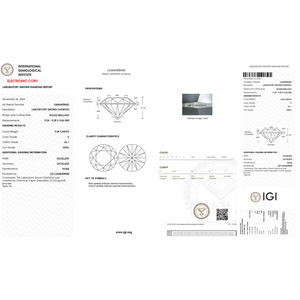 Diamante Redondo Cultivado en Laboratorio de 3.04 Quilates VS1/E, Certificado por IGI, Pulido EX, Profundidad del 61.1%, para Anillos de Diamantes Elegantes - Product Image 2