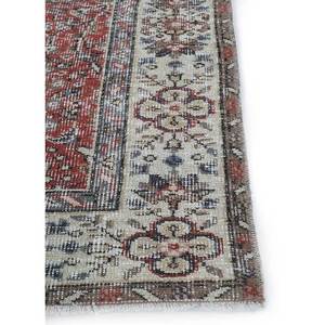 Alfombra Vintage de Lana 9x12, Anudada a Mano, con Medallón Rojo Naranja, Patrones de Rompecabezas Rectangulares para Entrada, Pasillo y Sala de Estar - Product Image 4