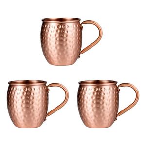 Mug à mule en cuivre pur martelé rustique vintage 12 oz pour cocktails et boissons - Product Image 1