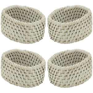 Vente en gros pas cher Anneau de serviette en rotin avec strass boucle de serviette pour décor de serviette de mariage - Product Image 2