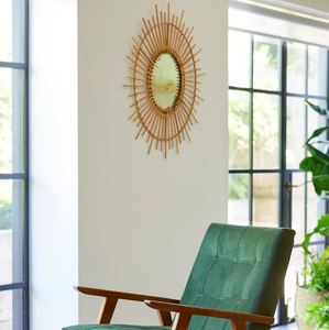 Espejo de pared de ratán ecológico hecho en Vietnam para decoración del hogar, muebles de almacenamiento interior, Material de vidrio, diseño OEM ODM para hoteles - Product Image 3