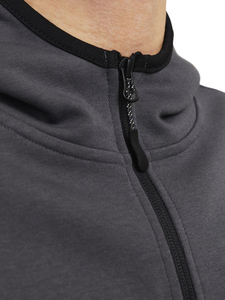 Sudadera con capucha con cremallera doble de peso pesado de invierno personalizada, ropa informal desgastada Vintage negra, impresión Digital 400 GSM para hombres - Product Image 3