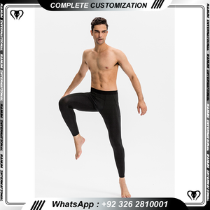 Polainas de compresión de algodón para hombres para boxeo Jiu Jitsu MMA-Impreso Logo Entrenamiento y Fitness Gym Pantalones - Product Image 3