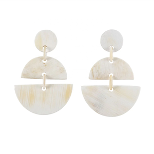 Boucles d'oreilles lustre en corne de boeuf sud-africain de meilleure qualité Nouveau design 100% naturel écologique pour femmes et filles - Product Image 4