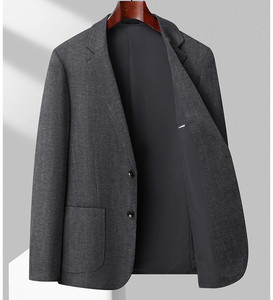 Veste de costume formelle ajustée pour homme personnalisable, blazer élégant, nouveau costume d'affaires classique décontracté, vêtements de mariage, couleur unie - Product Image 4