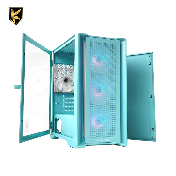 Синий M-ATX ARGB вентилятор для корпуса компьютера для игр