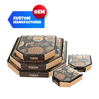 Boîtes à pizza de marque privée Boîte à pizza de marque personnalisée Boîte à pizza en papier kraft de conception bricolage