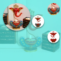 Support de bougie chauffe-plat en fer Ganesha pour décoration intérieure, festival, Puja, Mandir, centre de table, cadeau spirituel en métal pour mariage