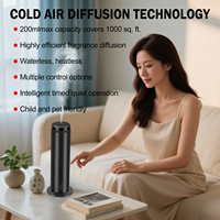 Diffuseur d'huiles essentielles sans eau pour maison intelligente, 200 ml, télécommande, alliage d'aluminium, machine à parfum pour hôtel, alimentation électrique USB