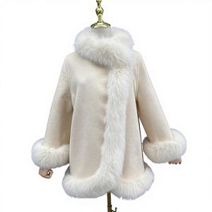 Chaqueta de Moda Invernal 2026, Estilo Lujoso, Capa de Piel Sintética Blanca para Mujer, 100% Alta Calidad, Bajo MOQ, Precio Bajo, Forro de Piel Sintética - Product Image 1