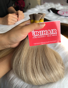 Precio de fábrica Cabello vietnamita crudo En stock Alta calidad Color natural Cabello a granel Doble dibujado Extensión de cabello vietnamita - Product Image 3