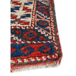 Tapis rectangulaire géométrique et abstrait 3D Kiaan Blue de grande surface, en laine nouée à la main, pour salon, modèle Pae-5241 - Product Image 4