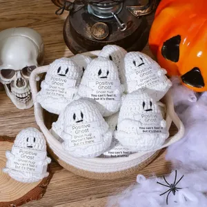 Muñecos de Ganchillo Fantasma Positivos en Oferta - Muñecos de Animales Creativos para Decoración y Regalos de Halloween - Product Image 3