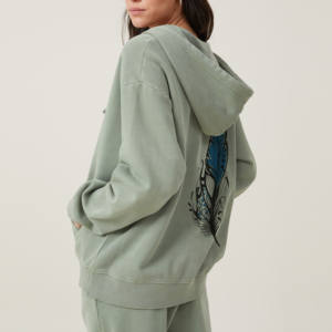 Style de marque mode à manches longues femmes brodé à capuche Streetwear à capuche tricoté Polyester/coton pull hiver - Product Image 3