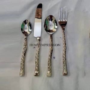 Nouveau modèle arrivée entièrement plaqué or couteaux cuillère et gens couverts ensemble ustensiles de cuisine vaisselle accessoires fournitures de l'inde - Product Image 3
