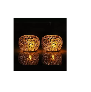 Candelero de vidrio de mosaico de estilo de lujo votivo para decoración de balcón diseño elegante candelabro votivo hecho a mano para Navidad - Product Image 6