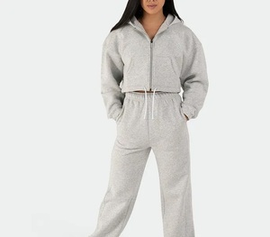 Conjunto de sudadera con capucha y pantalones deportivos para mujer a la moda de alta calidad al por mayor, conjunto de Sudadera con capucha para mujer, conjunto de chándal - Product Image 5