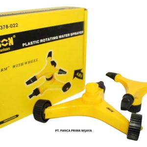 Jason 378-022 Rociador de jardín de PVC de alta calidad Rociador de agua giratorio de 3 brazos con ruedas Herramienta de riego de césped para granjas - Product Image 4