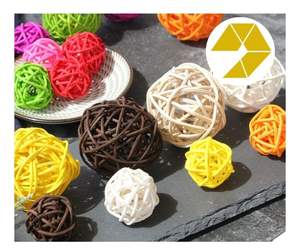 ตกแต่งอย่างเรียบง่ายด้วยลูกบอลหวายหนา/ลูกบอลหวายธรรมชาติจากซัพพลายเออร์เวียดนามที่พร้อมส่งออก - Product Image 6