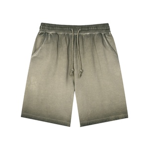 Pantalon court d'été Active Wear Blank Jogging Vintage Distressed Acid Washed Sports Shorts pour hommes - Product Image 1