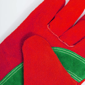 Venta al por mayor seguridad industrial cuero de vaca resistente al calor soldador guantes de trabajo transpirable antideslizante personalizable guantes de soldadura - Product Image 5