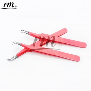 แหนบต่อขนตา RMI คุณภาพสูง สแตนเลสสีทอง 45 90 องศา ปลายแหลม - Product Image 4