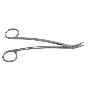 Tijeras Quirúrgicas Dentales Manuales de Color Plateado, Tijeras Curvas Universales para Cortar Alambre con Agarre Ergonómico, Certificación CE - Product Image 1