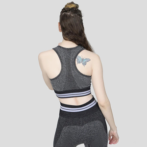 Sujetador deportivo transpirable de alto soporte con espalda cruzada y cuello en V para mujer |   Sujetador Deportivo de Yoga Personalizado con Logotipo Frontal |   Spandex/Algodón OEM/ODM - Product Image 4