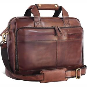 Nouveau 2025 prix pas cher dernière mode sacs de bureau en cuir véritable pour hommes sac en cuir fait à la main sac avec logo personnalisé - Product Image 1