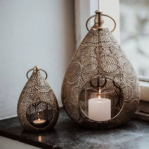 Lanterne décorative en fer abordable pour la décoration de fête de jardin de mariage de ferme rustique et les idées de style d'intérieur à la maison - Product Image 1