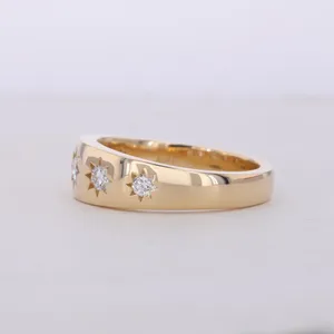 Anillo de Lujo para Hombre con Moissanita, Diseño de Dios Sol, Oro de 10k, Corte Brillante Redondo, Joyería de Moda al por Mayor - Product Image 3