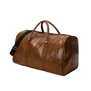 Bolsos Unisex, Bolsa de Viaje, Nueva Bolsa Deportiva de Fitness, Bolsa de Hombro con Patrón de Letras en Cuero Genuino, Bolsa de Viaje Tipo Duffel - Product Image 2