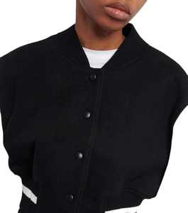 New Street Style Cropped Varsity Jacket Customize Logo Size Wool Short Length varsity Jacket <b>For</b> Women - Product Image 2