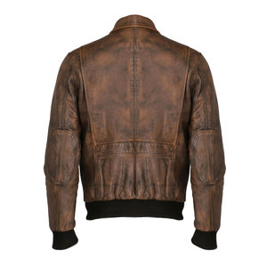 Wholesale Custom Printed Logo Winter Men's <b>Genuine</b> <b>Leather</b> <b>Jacket</b> with Front Design Custom Colors & Sizes - Product Image 2