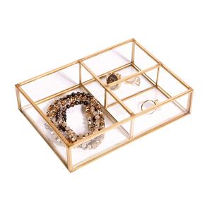 Plateau de service en verre en laiton fait à la main, nouveau miroir de luxe, taille personnalisée, plateau de cuisine, top des ventes en gros - Product Image 2