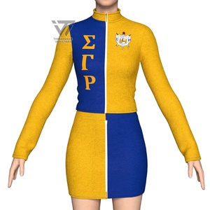 Custom Two-Piece Embroidered Sigma Gamma Rho Sorority <b>Jumpsuit</b> <b>Casual</b> Solid Pattern XL Size Clothing Zipper Decoration 2 Pieces - Product Image 1