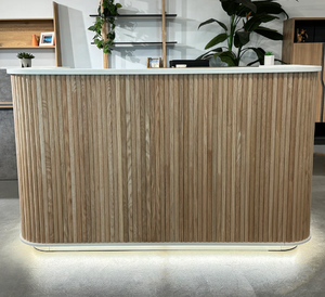 Curved Wood Slat Reception Screens (Biomorphic) - Product Image 4