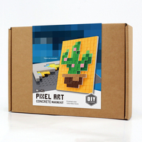 Kit de bricolage pour art pixel en béton, ensemble de carreaux de mosaïque en ciment, décoration créative pour la maison, le bureau ou les murs, cadeau