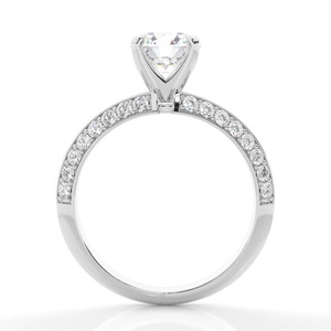 Bague en diamant de laboratoire de 0,02 carat, qualité EF VS, or blanc 18 carats, sertie à griffes, style décontracté, bijoux fins, 4,5 g, style ethnique, Vala - Product Image 2