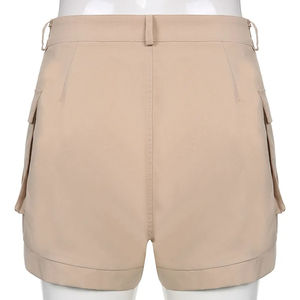 Short cargo décontracté à la mode en coton pour femmes short cargo taille élastique Short cargo d'été short extensible en coton - Product Image 4