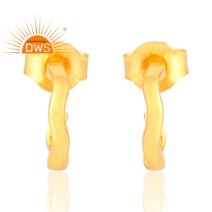 Pendientes de Plata de Ley 925 con Baño de Oro de 18K, Último Modelo en Venta, Fabricante de Joyería Fina Personalizada - Product Image 1