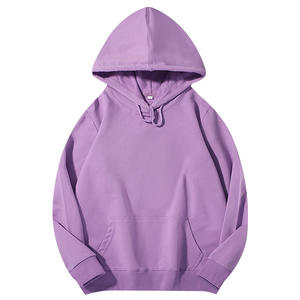 Vente en gros de haute qualité pull-over chaud de grande taille pour femmes sweats à capuche brodés unisexes unis avec impression de logo personnalisé - Product Image 4