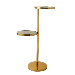 Mesa auxiliar de 2 capas de Metal de diseño creativo para sala de estar, restaurante, uso doméstico de fabricante indio - Product Image 3