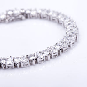Chapado en plata Hiphop joyería en forma de lágrima moissanite diamante tenis pulsera Iced Out Cubic Zirconia pulsera de tenis para mujer - Product Image 5