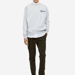 Pantalones de chándal informales ajustados para hombre, logotipo de gimnasio personalizado, patrón recto bordado, cintura media, varios colores en poliéster - Product Image 1