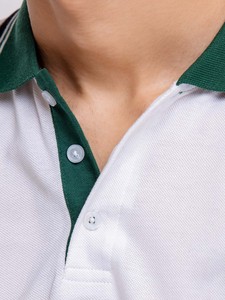 100% polos personnalisés pour hommes en coton biologique avec logo brodé T-shirt en piqué doux d'été vêtements décontractés respirants de haute qualité - Product Image 4
