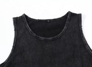 New Arrival Premium Quality Men's <b>Distressed</b> Tank <b>Tops</b> Casual Blank Screen Printing Tank <b>Top</b> for Men OEM Serviced - Product Image 3